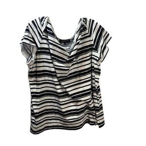 Jones‎ New York Women's Stripe Short Sleeve Top 3X